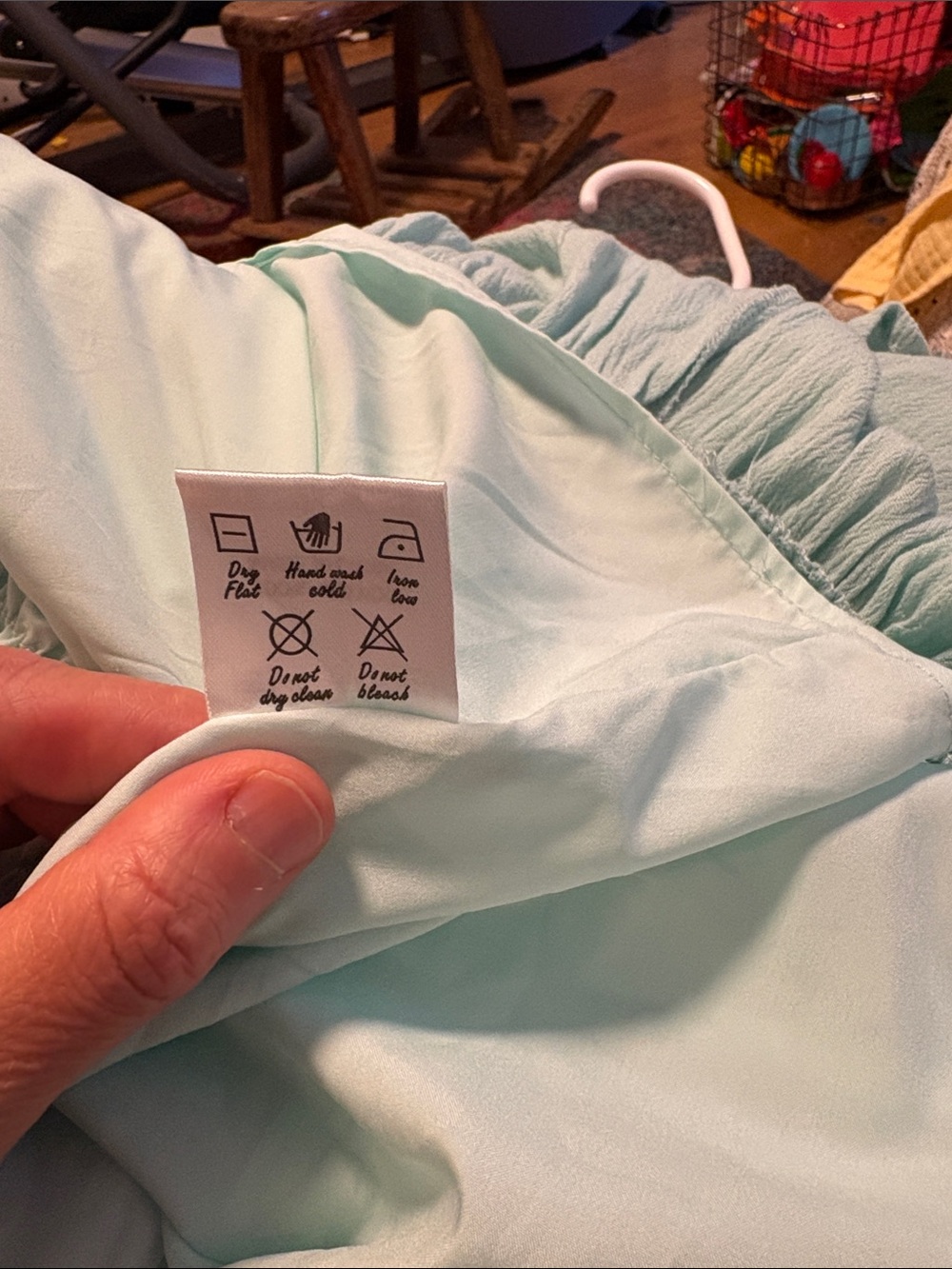 Yakira Bella ditsy dress in solid light aqua - Picture 7 of 7